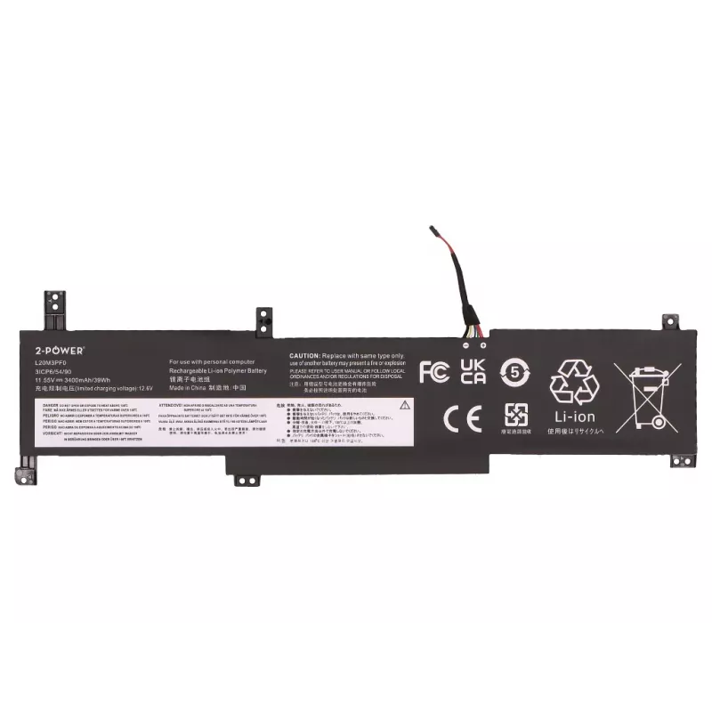 2-POWER batteria principale per Lenovo IdeaPad 1-14JIL7 82LV - 3400 mAh