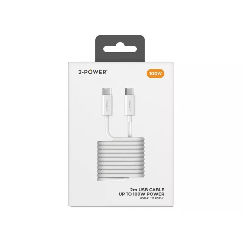 2-POWER cavo USB-C a USB-C 100W 2m nero