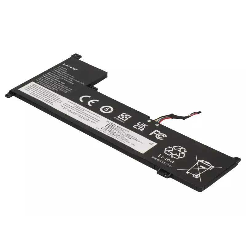 2-Power batteria principale per Lenovo IdeaPad 3-17IIL05 81WF - 42 Wh, 11,4 V, 3 celle Li-Ion, nero