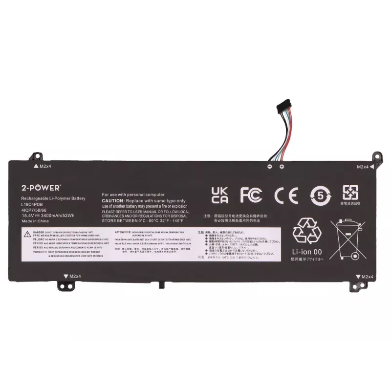2-Power batteria principale per Lenovo ThinkBook 14 G3 ITL 21A3 - 46 Wh litio-ione