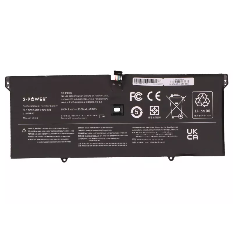 Batteria principale 2-Power per Lenovo Yoga 920-13IKB - 69 Wh