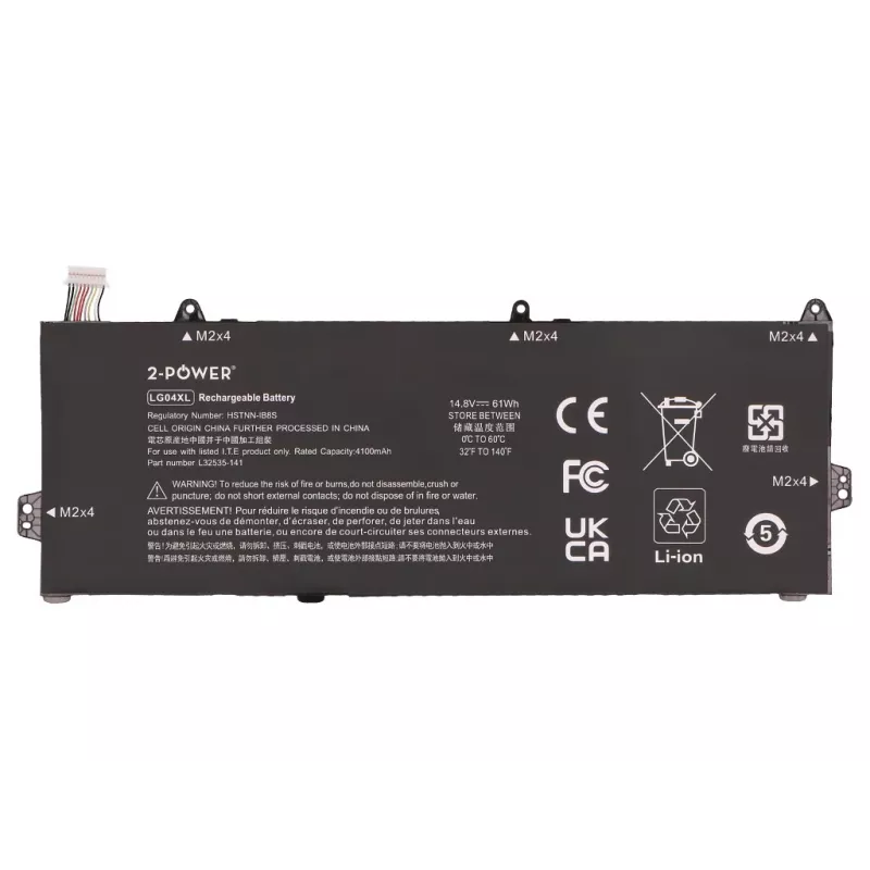 Batteria principale 2-Power per HP Pavilion 15-CS1067tx - 41Wh 11,55V 3 celle Li-Ion