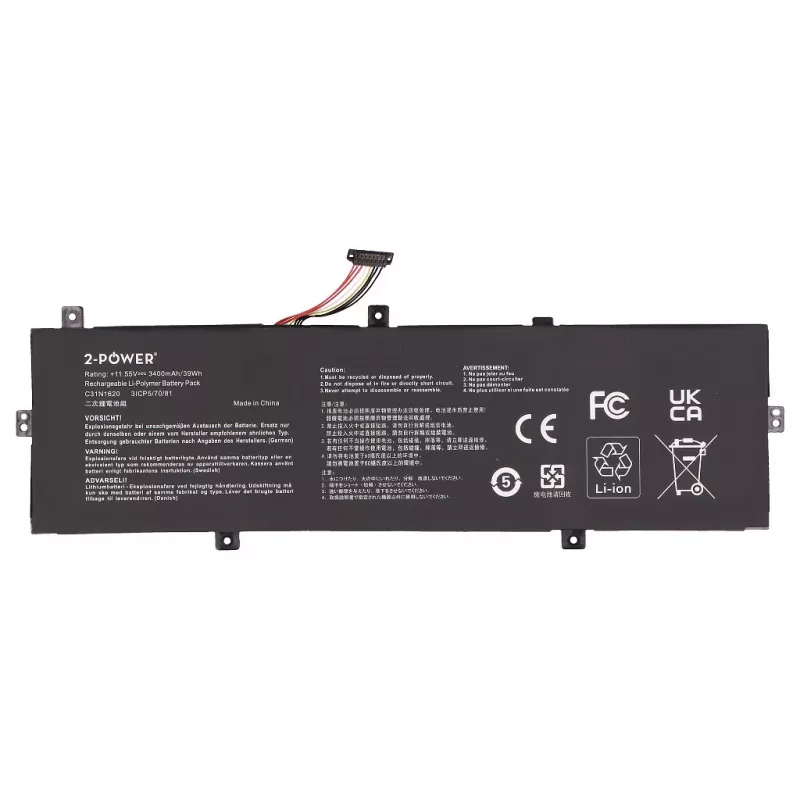 Batteria principale 2-Power per Asus ZenBook UX430 Serie - 3400 mAh