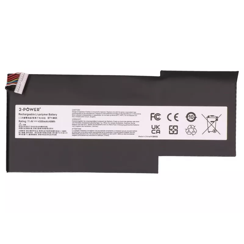 Batteria principale 2-Power per MSI GS63VR - 49 Wh litio-ione