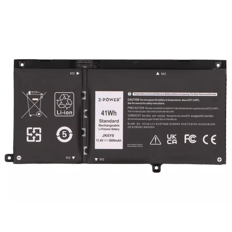 2-Power batteria principale per Dell Vostro 5502 - 11,4 V 3600 mAh