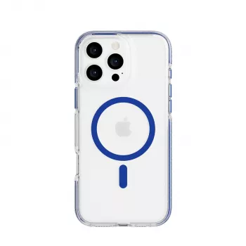 Tech21 EvoCrystal MagSafe Case per iPhone 16 Pro Max blu traslucido