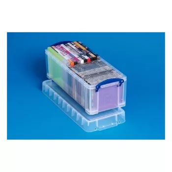 Really Useful Box 6,5 litri scatola contenitore CD/DVD - spazio per 36 CD o 20 DVD - trasparente