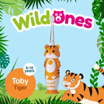 BRUSH BABY Wild Ones spazzolino sonico per bambini 0-10 anni tigre