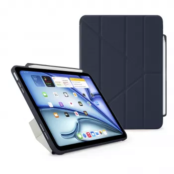 Pipetto Origami No3 Custodia Pencil per iPad Air 11 (M2/M3) / iPad Air 10.9 (4. generazione/5. generazione), blu scuro