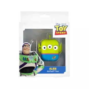 ThumbsUp! PowerSquad Custodia 3D in silicone per AirPods, Alien, blu/bianco/giallo