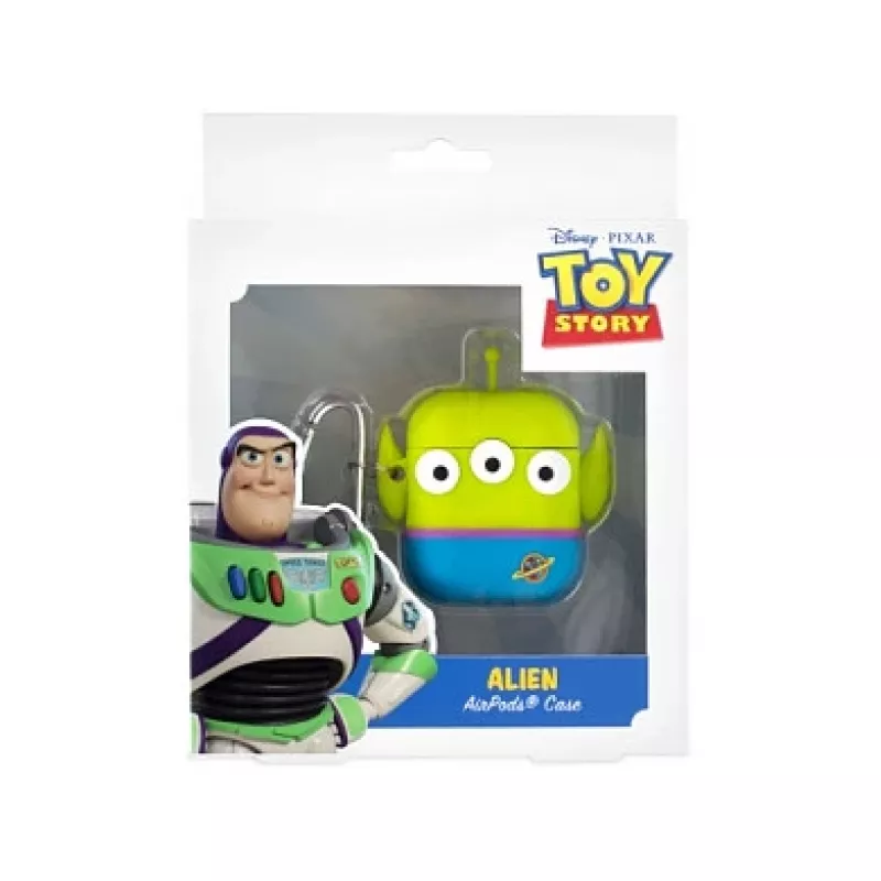 ThumbsUp! PowerSquad Custodia 3D in silicone per AirPods, Alien, blu/bianco/giallo