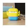ThumbsUp! PowerSquad Custodia 3D in silicone per AirPods, Alien, blu/bianco/giallo