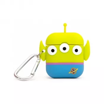 ThumbsUp! PowerSquad Custodia 3D in silicone per AirPods, Alien, blu/bianco/giallo