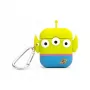 ThumbsUp! PowerSquad Custodia 3D in silicone per AirPods, Alien, blu/bianco/giallo