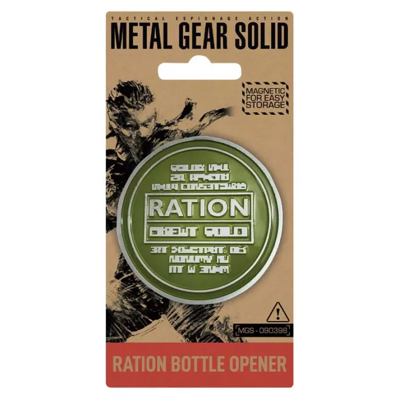 Fanattik apribottiglie magnetico da attaccare Metal Gear Ration