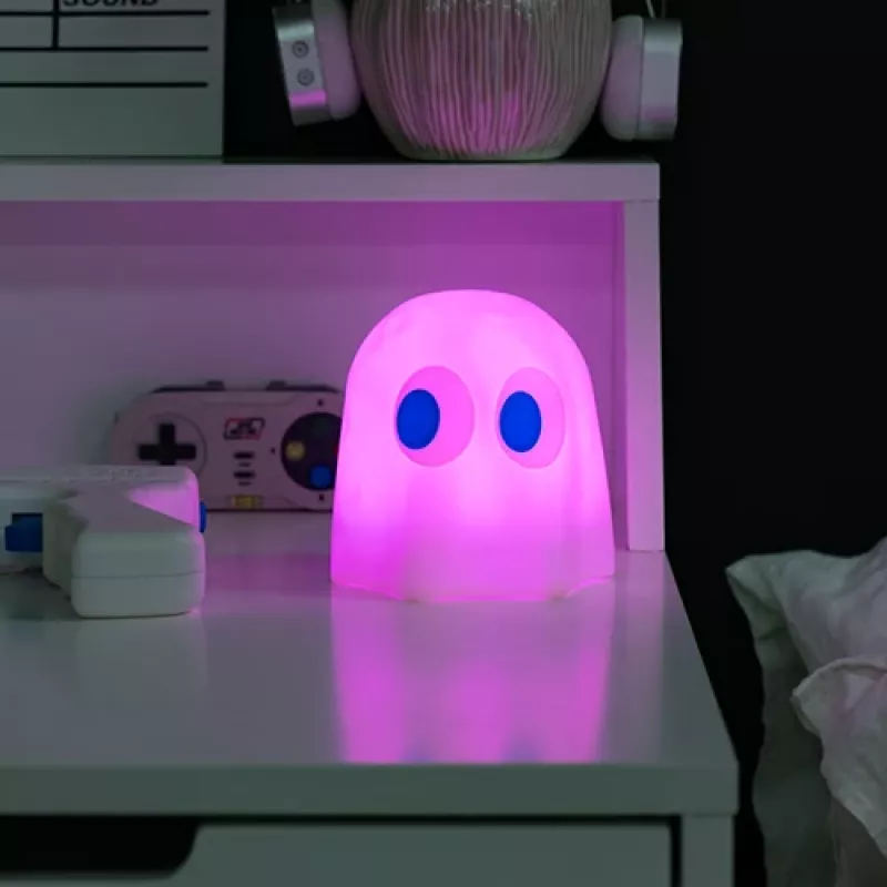FIZZ CREATIONS Pac-Man Ghost luce LED mood - a colori variabili, reattiva al suono, alimentazione USB/batteria