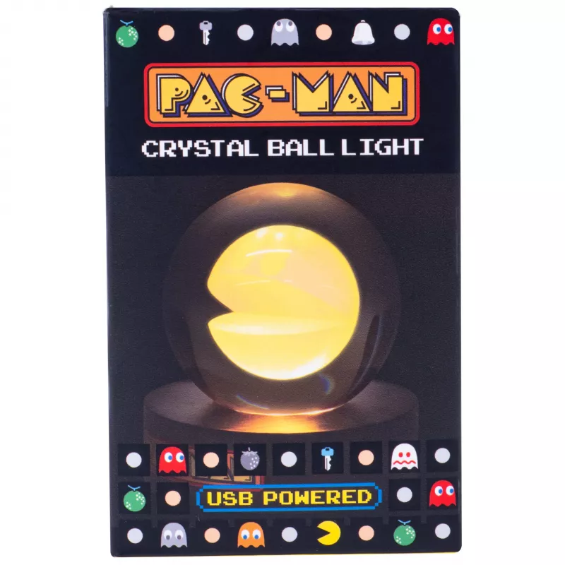 FIZZ CREATIONS Pac-Man sfera di cristallo luce LED USB decorazione retrò 8cm