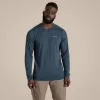 Craghoppers NosiLife Abel LS maglietta - Blue Stone (M)