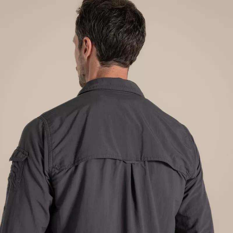 Craghoppers NosiLife Adventure LS Shirt III - Black Pepper, taglia M