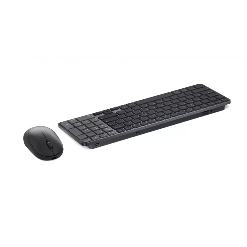 Dell Pro 7 set tastiera e mouse compatto ricaricabile - KM746 - lituano (QWERTY) - grigio titanio