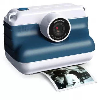 KIDYWOLF Fotocamera istantanea con funzione selfie blu