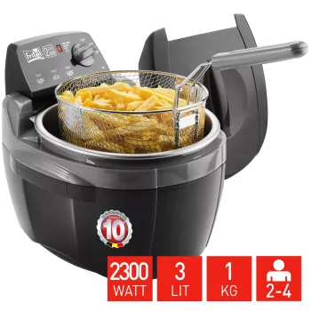 Fritel Turbo SF 4209 friggitrice 3L 2,3kW acciaio inox/nero