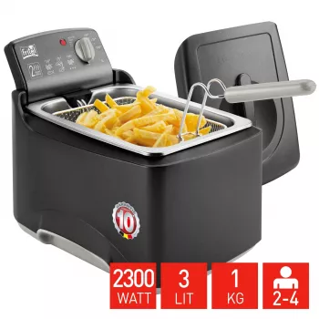 Fritel Turbo SF 4176 friggitrice 3L 2,3kW acciaio inox