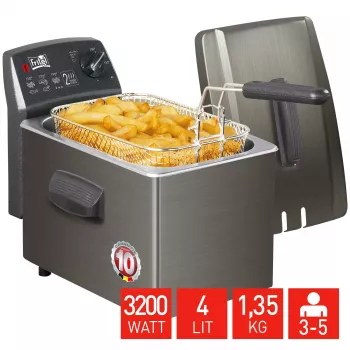 FRITEL Friggitrice Turbo SF 4 litri acciaio inox
