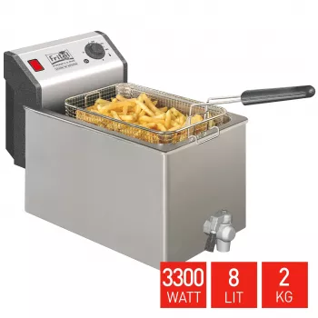 FRITEL TURBO SF friggitrice 8 litri 3,3 kW acciaio inox