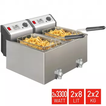 FRITEL TURBO SF friggitrice 16 litri 6,6 kW acciaio inox