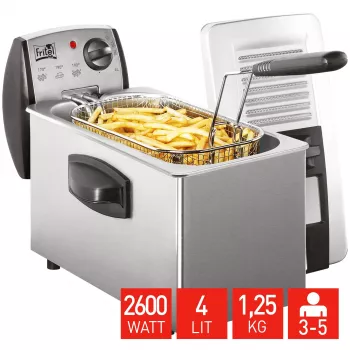 FRITEL Starter friggitrice 4 litri 2,6 kW grigio