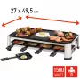 FRITEL RG 2170 grill raclette acciaio inox cromo/nero 1200 W 8 persone