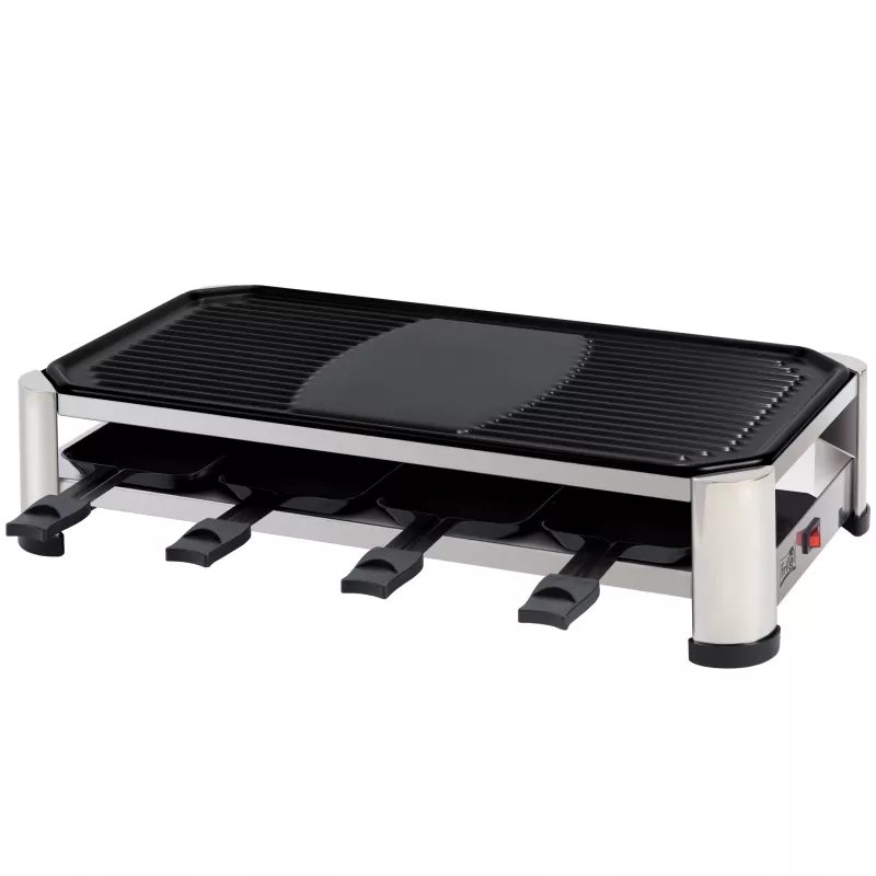 FRITEL RG 2170 grill raclette acciaio inox cromo/nero 1200 W 8 persone