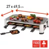FRITEL SG 2180 raclette acciaio inox/cromo nero