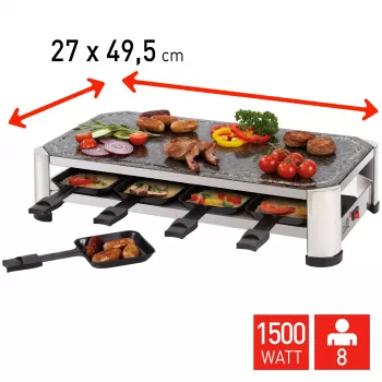 FRITEL SG 2180 raclette acciaio inox/cromo nero