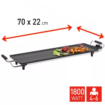 Fritel TY 1689 grill elettrico teppanyaki 1800 W piano di cottura in alluminio pressofuso
