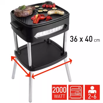 FRITEL Family BBQ 3256 grill elettrico BBQ rosso/nero