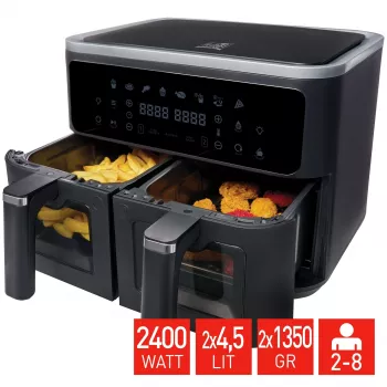 Fritel SnackTastic 8480 friggitrice ad aria 2 x 4,5L