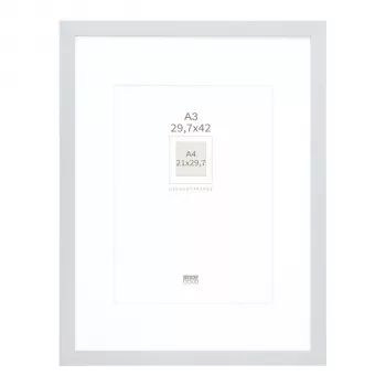Deknudt S66KD1 P1 DIN A3 29.7x42 cm cornice in legno argento con passe-partout