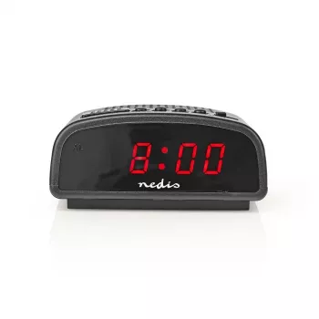 Nedis CLDK008BK sveglia digitale LED con funzione snooze, nera