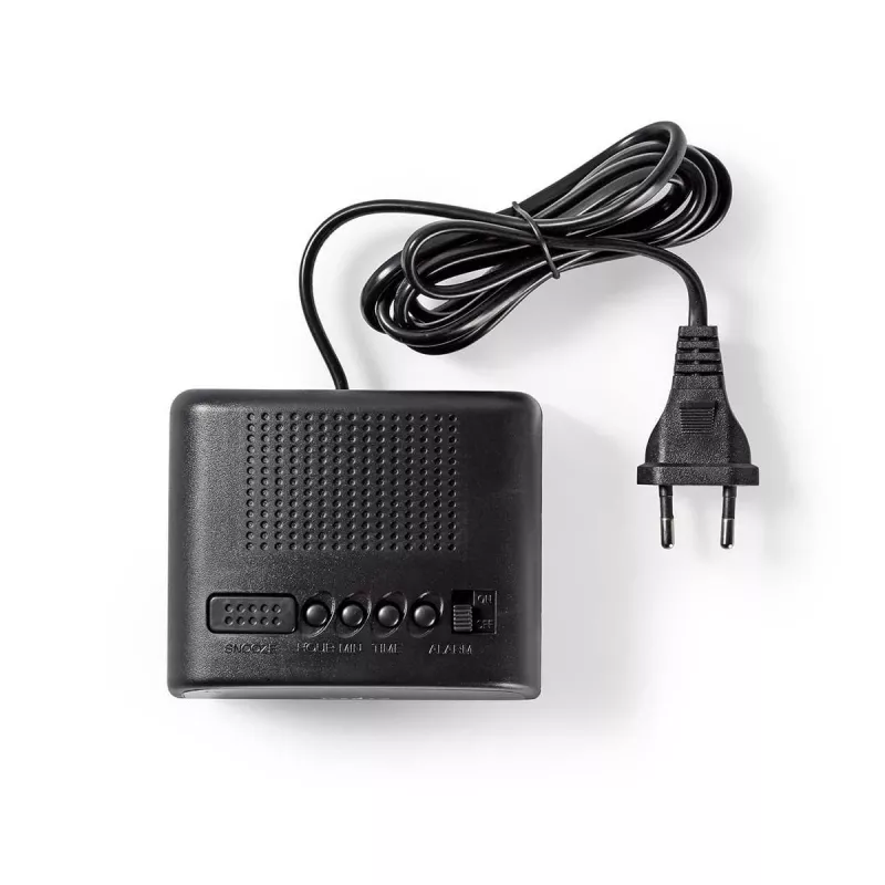 Nedis CLDK008BK sveglia digitale LED con funzione snooze, nera