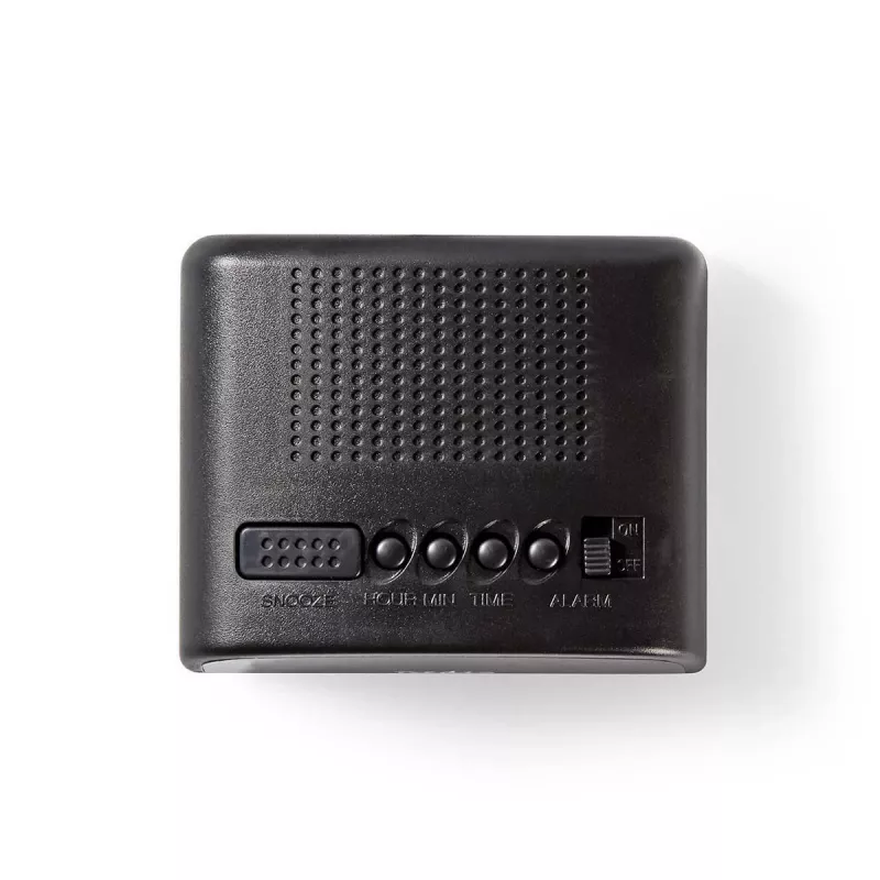 Nedis CLDK008BK sveglia digitale LED con funzione snooze, nera