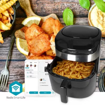 Nedis SmartLife KAAF180BKW Friggitrice ad aria calda 7.2 L, nera