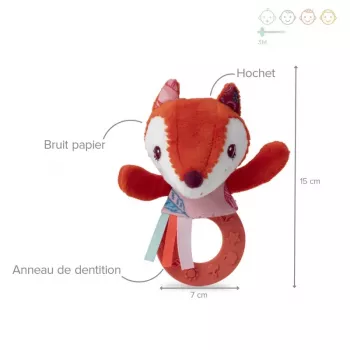 Lilliputiens Alice the Fox peluche multiattività 3m+ 83035