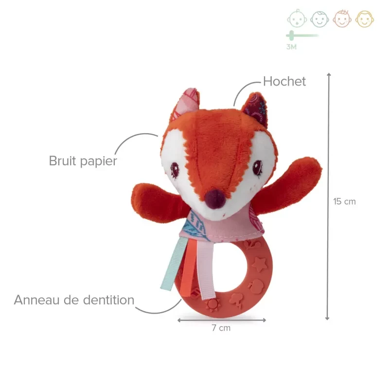 Lilliputiens Alice the Fox peluche multiattività 3m+ 83035