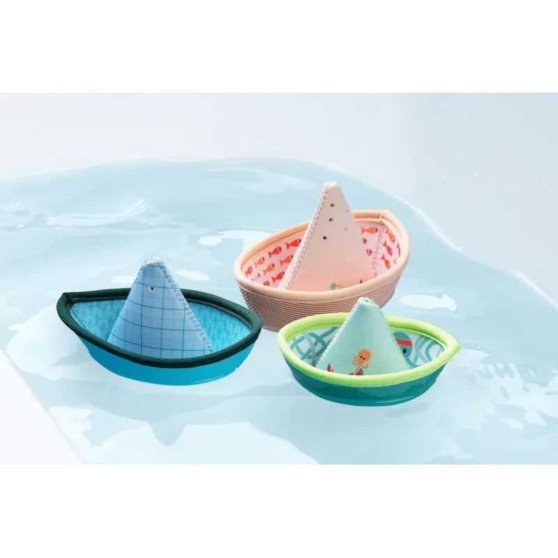 Lilliputiens Jungle Set 3 barche giocattolo da bagno