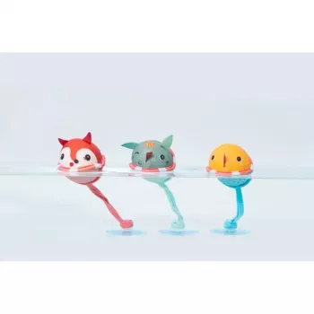 Lilliputiens set 3 palle da bagno con ventose - Joe il drago 3m+