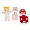 Lilliputiens bambola Lena nel seggiolino bici con doudou e casco 18m+