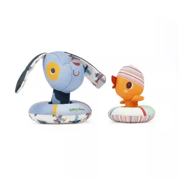 Lilliputiens set giochi da bagno Jules the Dog e Gaspard la papera 6m+