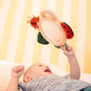 Lilliputiens Jack the Lion specchio attività sensoriale con maniglie, 3m+